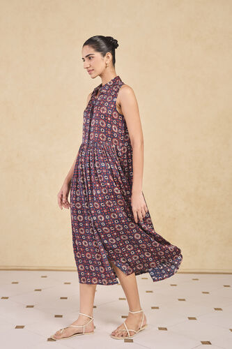 Blueschist Printed Dress - Blue, Blue, image 3